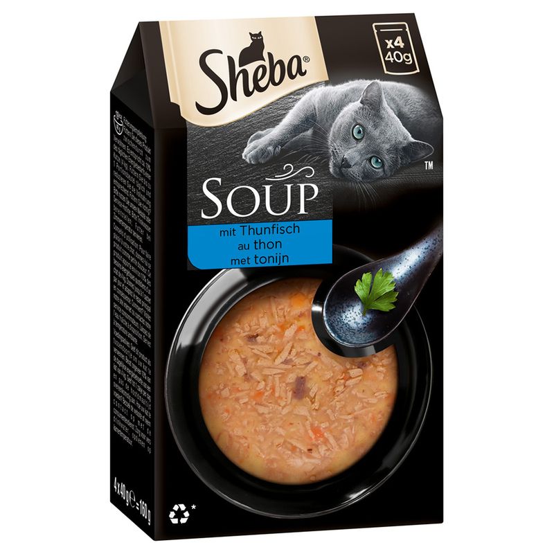 Sheba Soup con Tonno 4X40g cibo Umido per Gatti Sheba Soup con Tonno 4X40g cibo Umido per Gatti